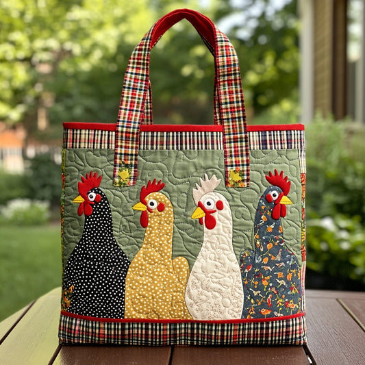 Cluck Crew Quilted Tote Bag NCU0DV7663