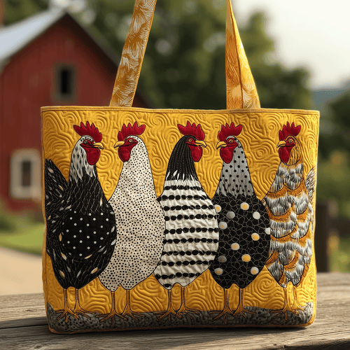 Cluckin in Style Quilted Tote Bag NCU0TH2814