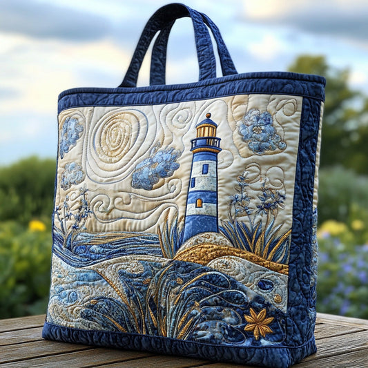 Coastal Beacon Quilted Tote Bag NCU0DV7451
