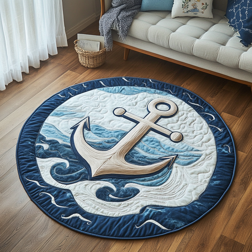 Coastal Charm Quilted Round Mat NCU0DK5206