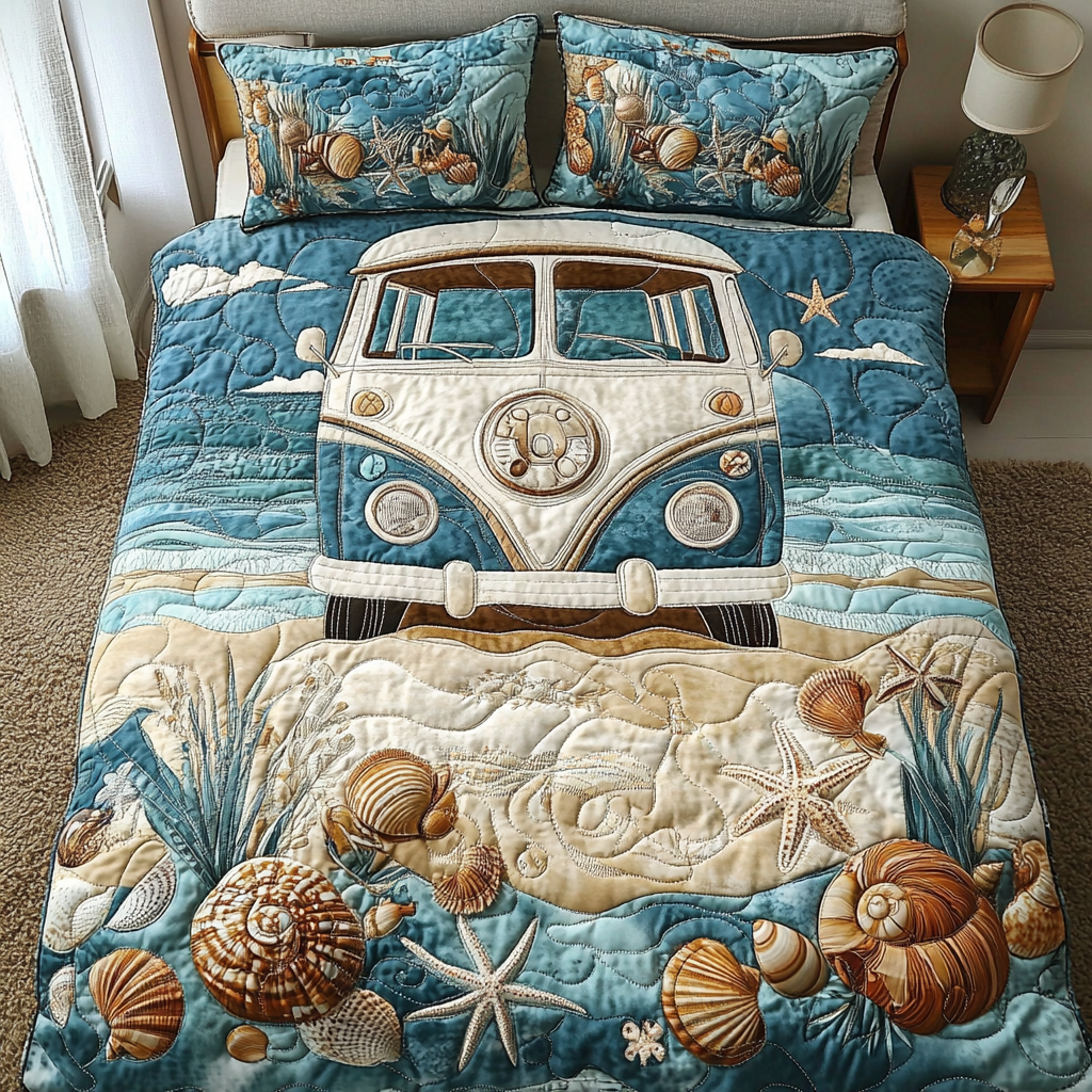 Coastal Cruiser 3-Piece Quilted Bedding Set NCU0DV2743