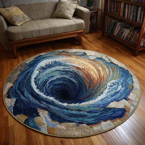 Coastal Glow Quilted Round Mat NCU0DK10105