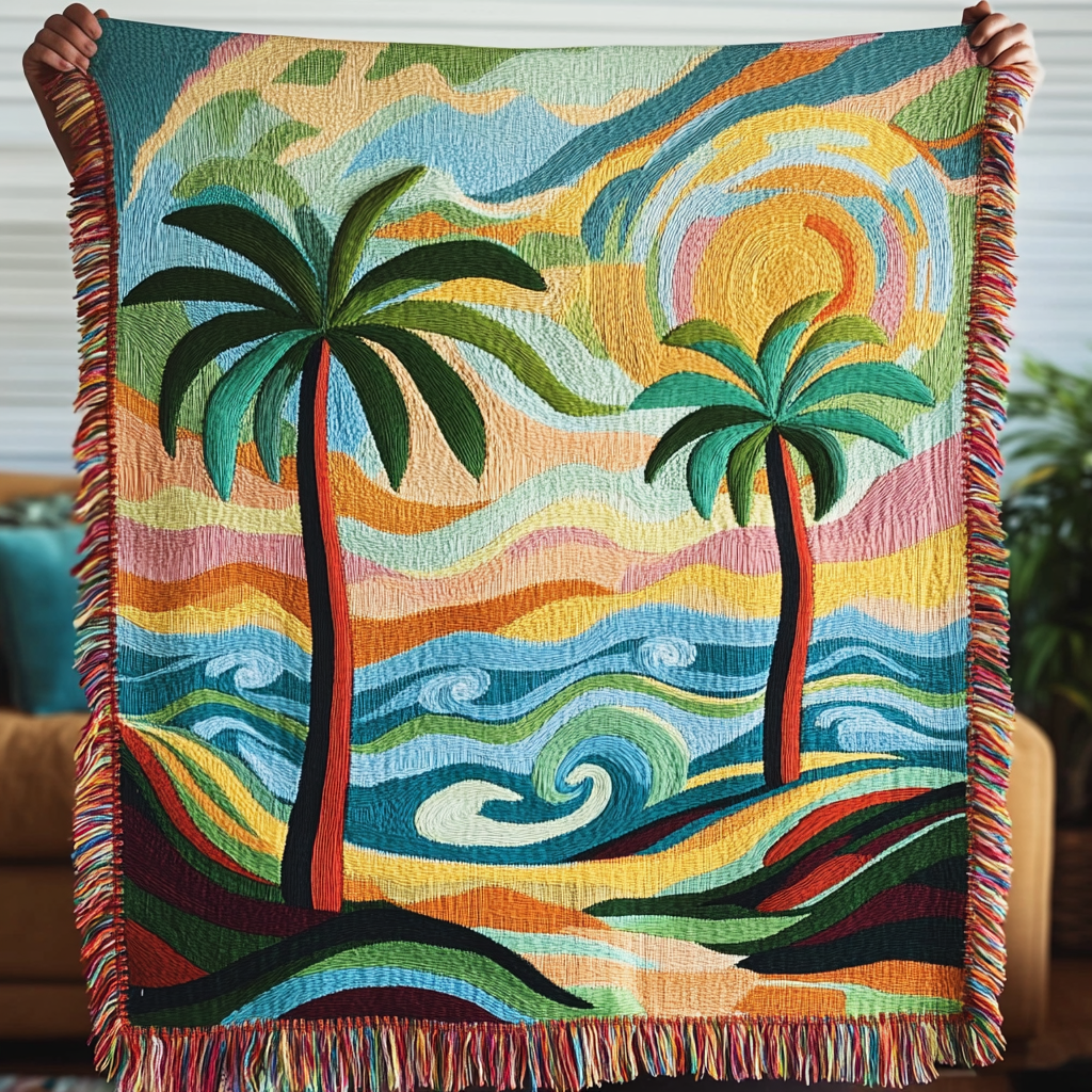 Coastal Haven Woven Sofa Blanket NCU0VH3876