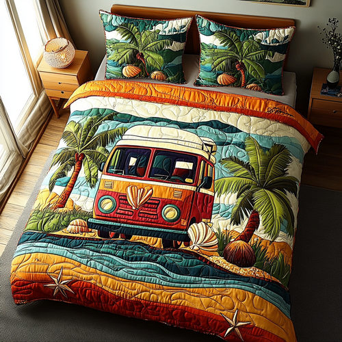 Coastal Highway 3-Piece Quilted Bedding Set NCU0DV2748