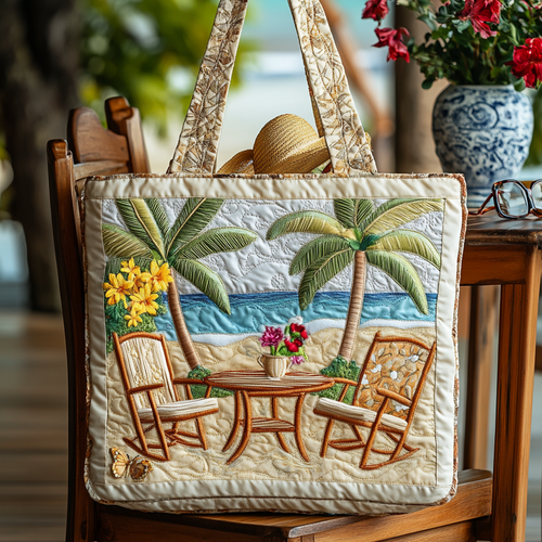 Coastal Retreat Quilted Tote Bag NCU0VL2670