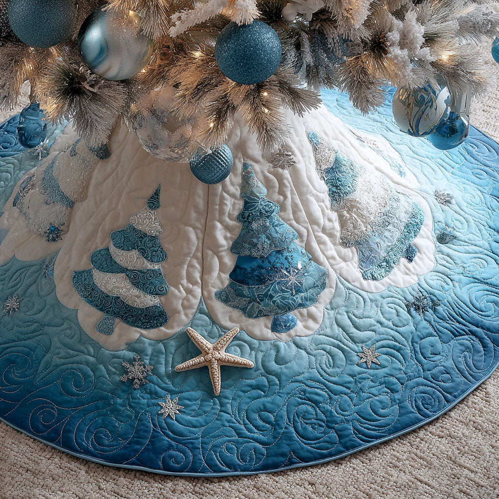 Coastal Yuletide Christmas Quilted Tree Skirt NCU0PT10070