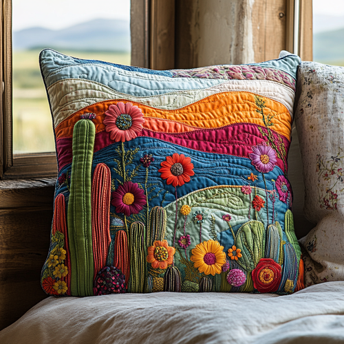 Colorful Cactus Dream Quilted Pillow Case NCU0DV4071