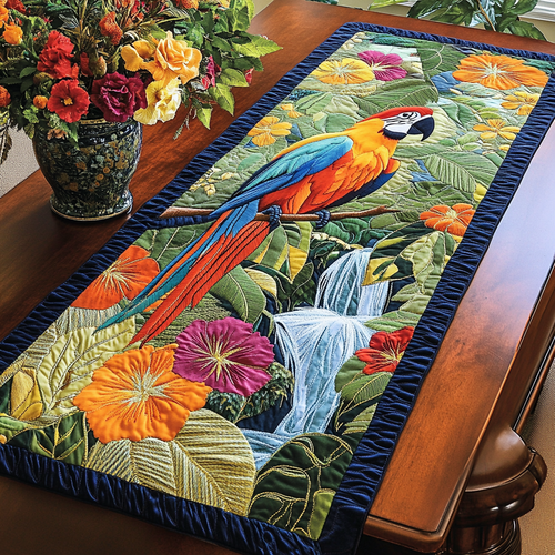 Colorful Tropics Quilted Table Runner NCU0VL1885