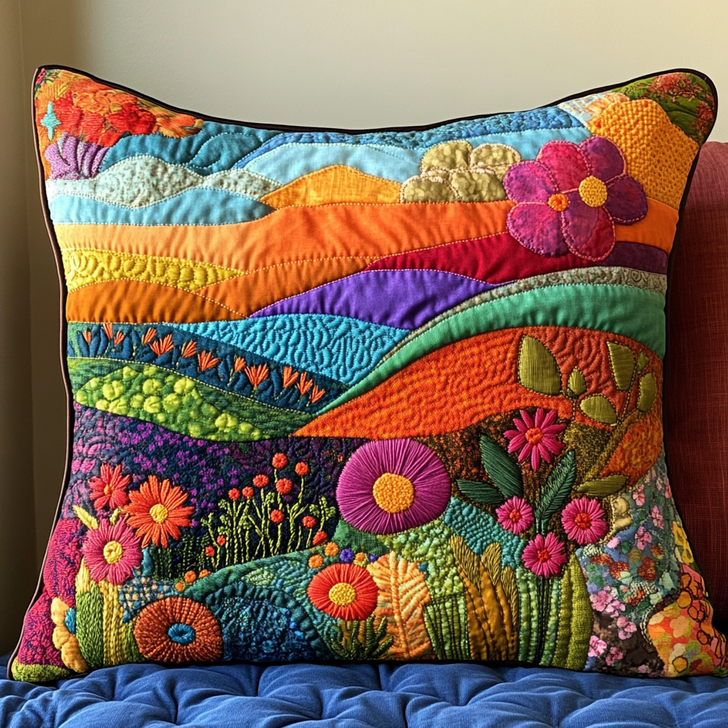 Tribal Starburst Pattern Quilted Pillow Case NCU0NXD1082