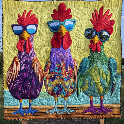 Cool Cluckers Quilted Blanket NCU0VH5546