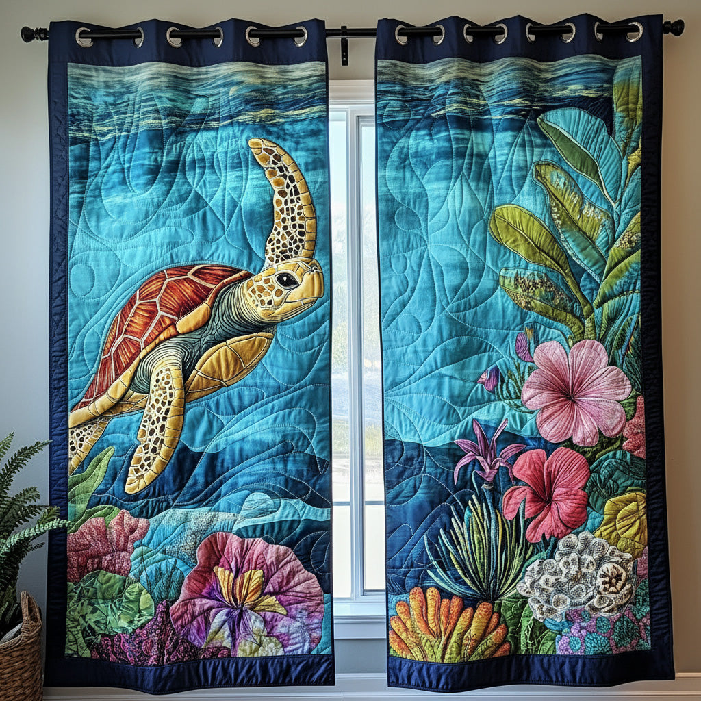 Golden Forest Quilted Curtains NCU0DDK1725