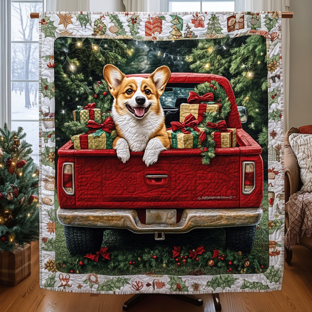 Corgi christmas blanket best sale