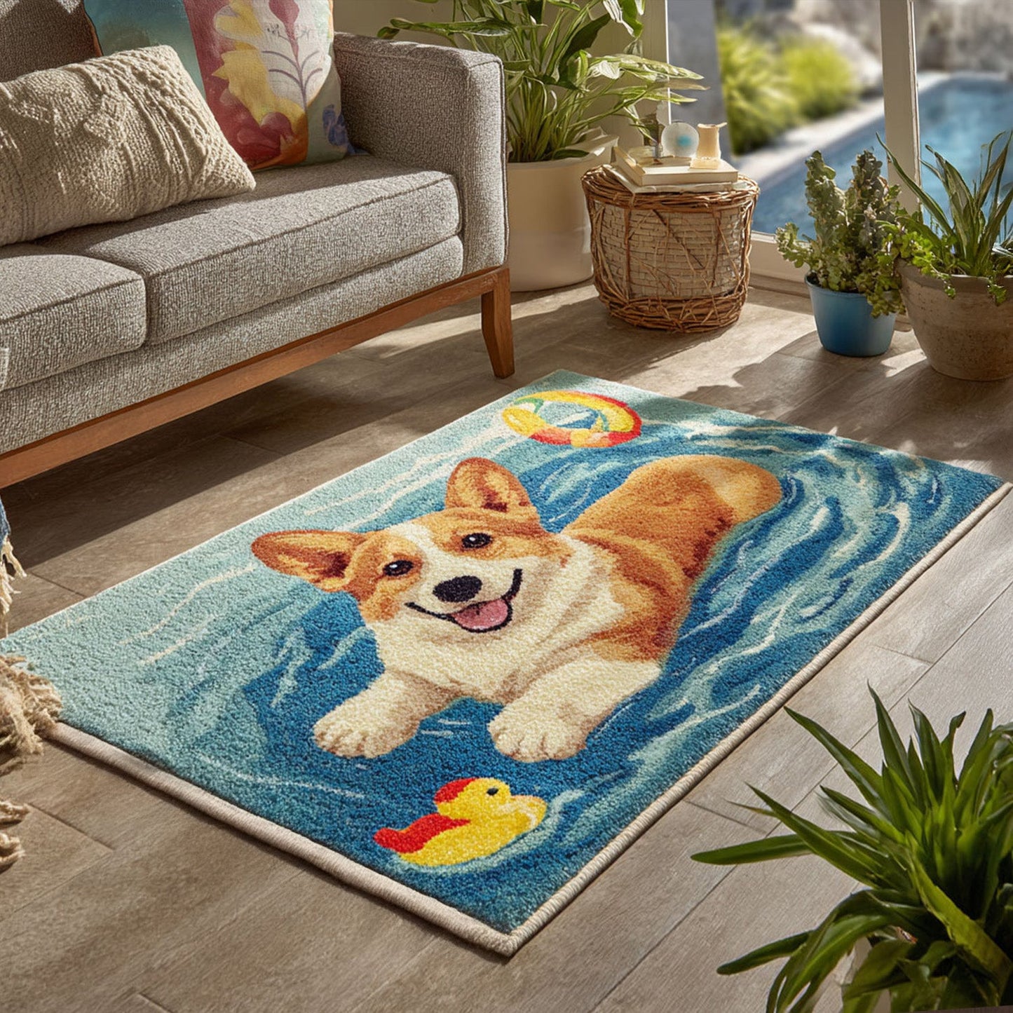 Corgi Paradise Area Rug NCU0PT9385
