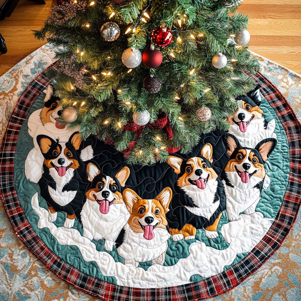 Christmas Joyful Corgi Quilted Table Runner GFTOHD621