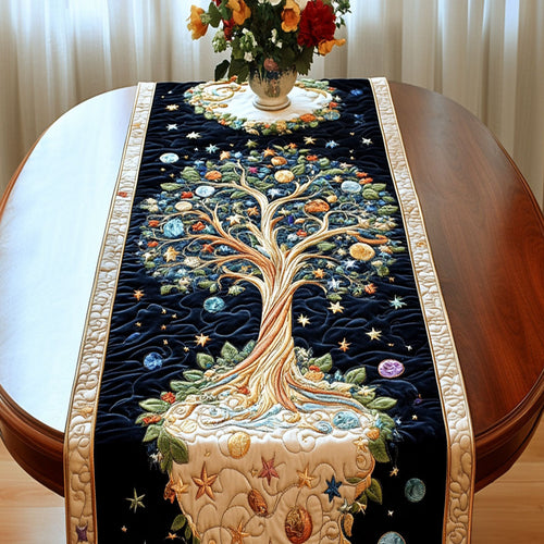 Cosmic Tree of Life Quilted Table Runner NCU0NT4279