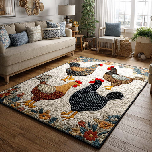 Country Roosters Area Rug NCU0NT10212