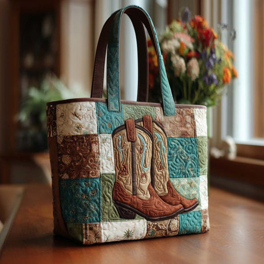 Cowboy Charm Quilted Tote Bag NCU0NT9575
