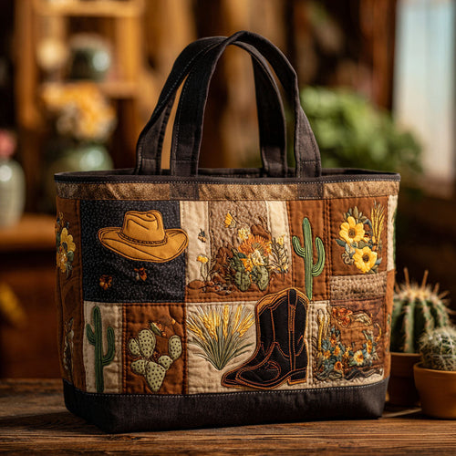 Cowgirl Charm Quilted Tote Bag NCU0PT8702