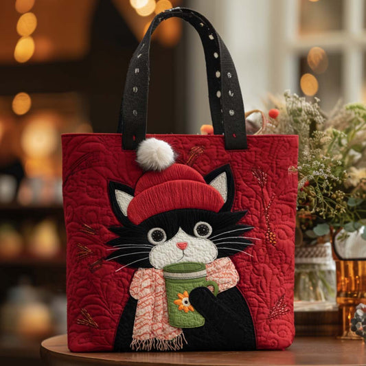 Cozy Cat Quilted Tote Bag NCU0NT10362