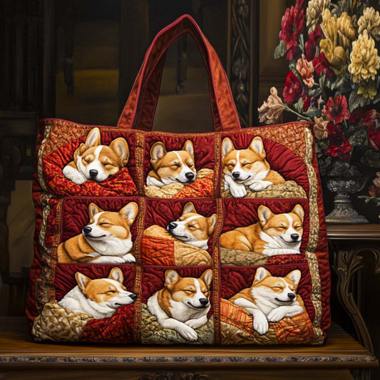 Cozy Corgis Quilted Tote Bag NCU0NT9760
