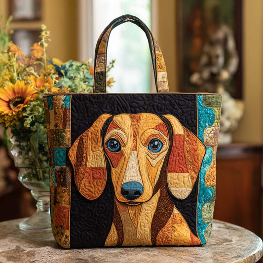 Cozy Dachshund Quilted Tote Bag NCU0NT9752