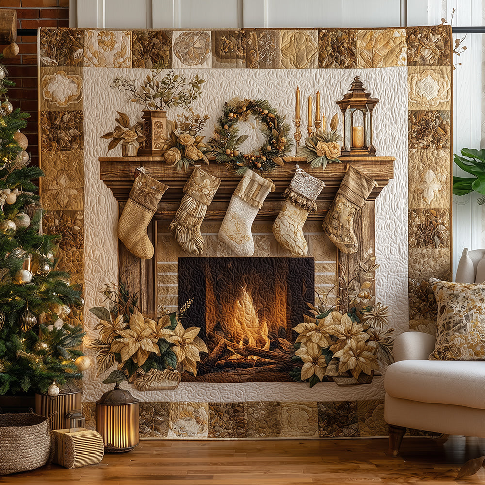 Cozy Fireside Quilted Blanket NCU0TH3529