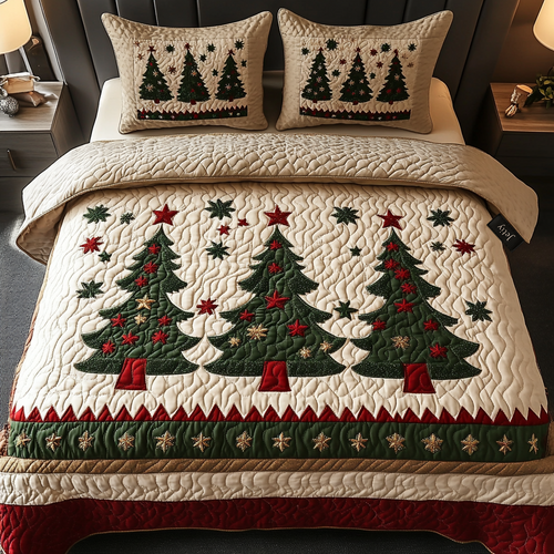 Cozy Pines 3-Piece Quilted Bedding Set NCU0NT2073