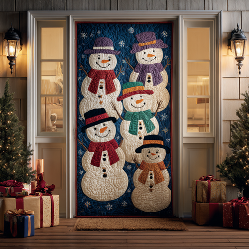 Cozy Snowman Quilted Door Cover NCU0DK10934