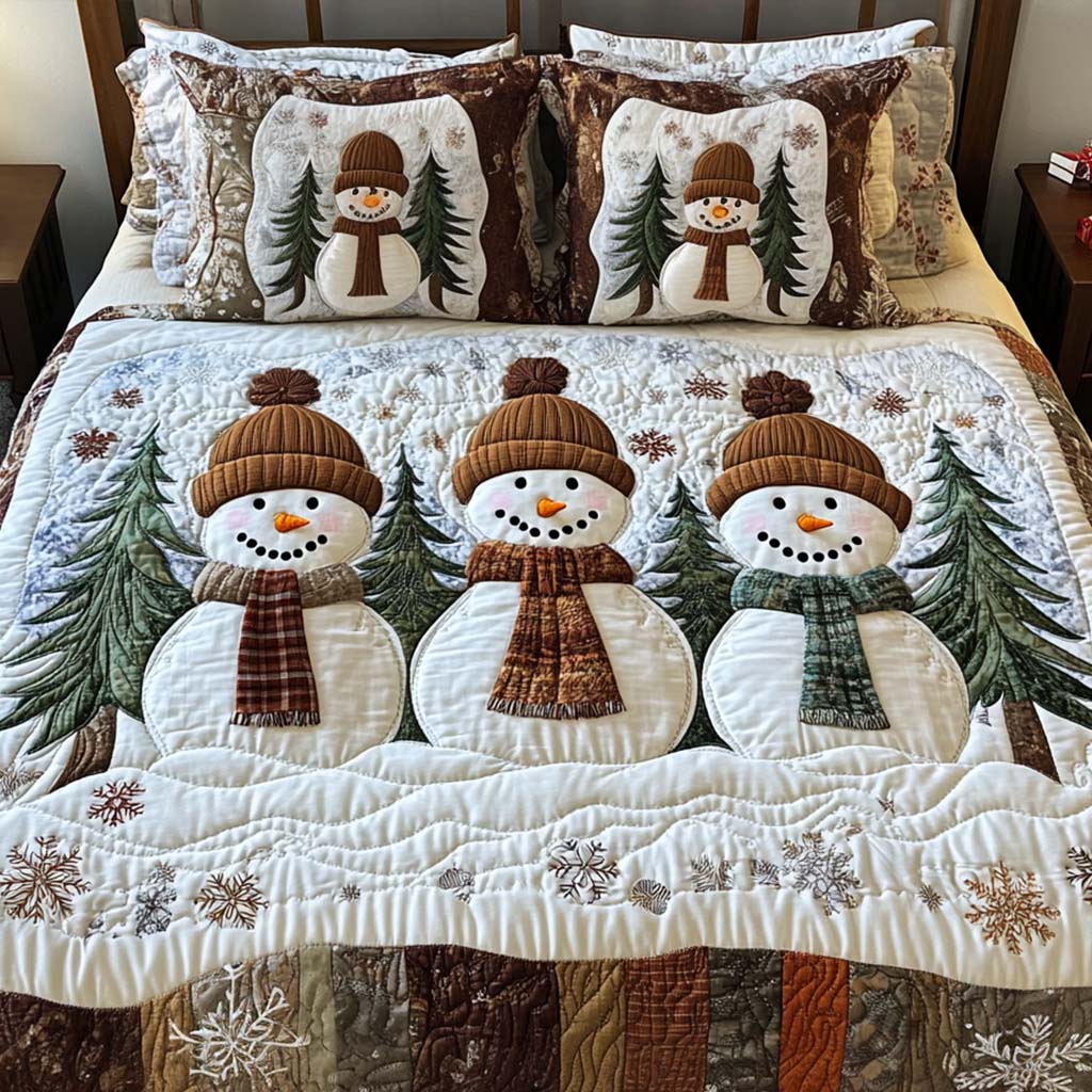 Festive Holiday Dreams 3-Piece Quilted Bedding Set NCU0PD746