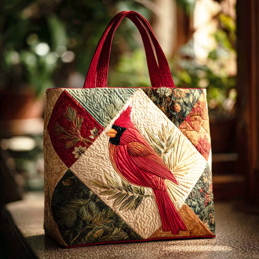 Crimson Frost Quilted Tote Bag NCU0TD242