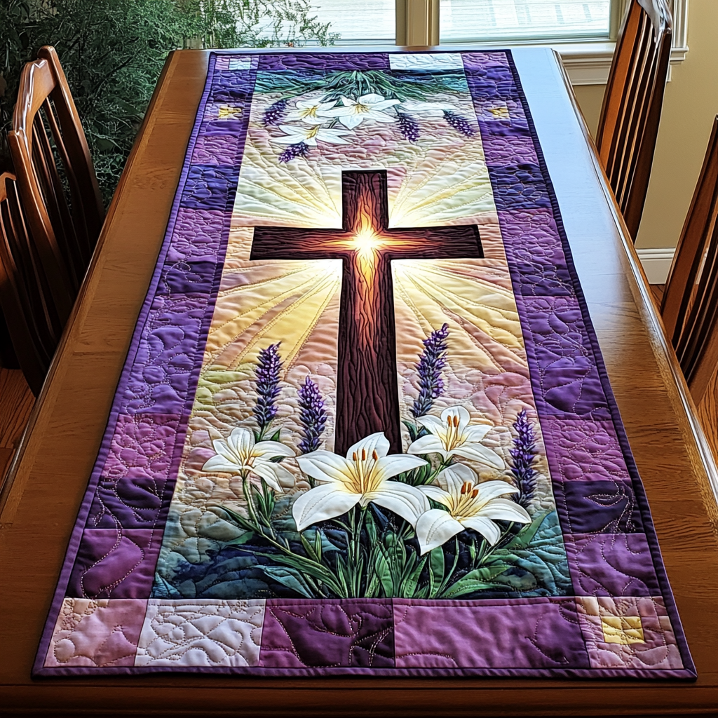 Cross Vision Quilted Table Runner NCU0DK8167 – Vantique