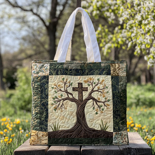 Cross of Glory Quilted Tote Bag NCU0PT8152