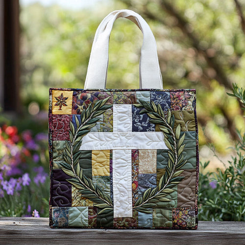 Cross of Hope Quilted Tote Bag NCU0PT8153