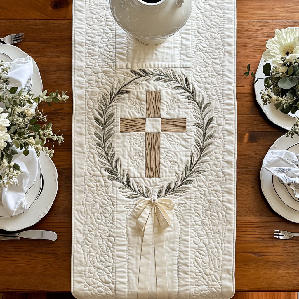 Cross of Resurrection Quilted Table Runner NCU0PT7549 – Vantique