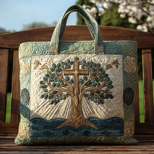 Cross of Wisdom Quilted Tote Bag NCU0PT8162