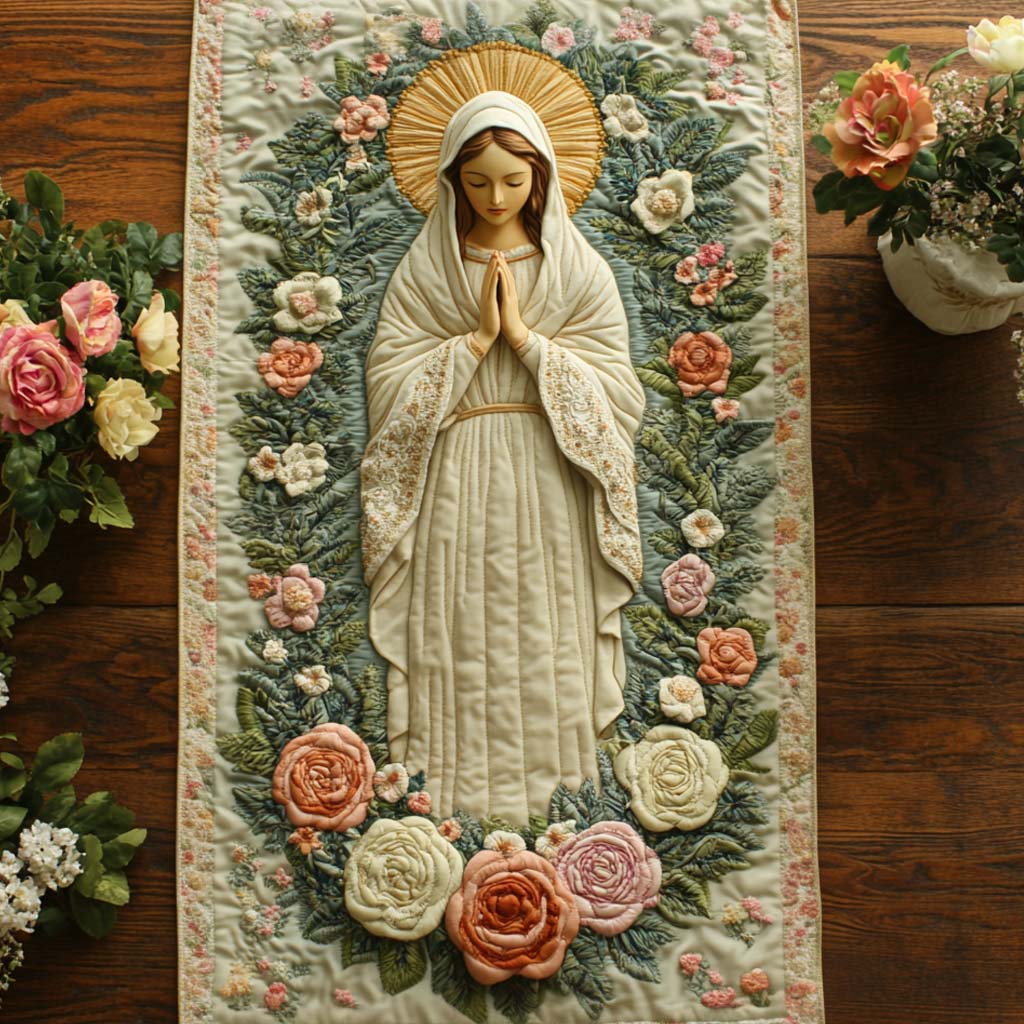 Silent Wing Grace Quilted Table Runner NCU0NTD770