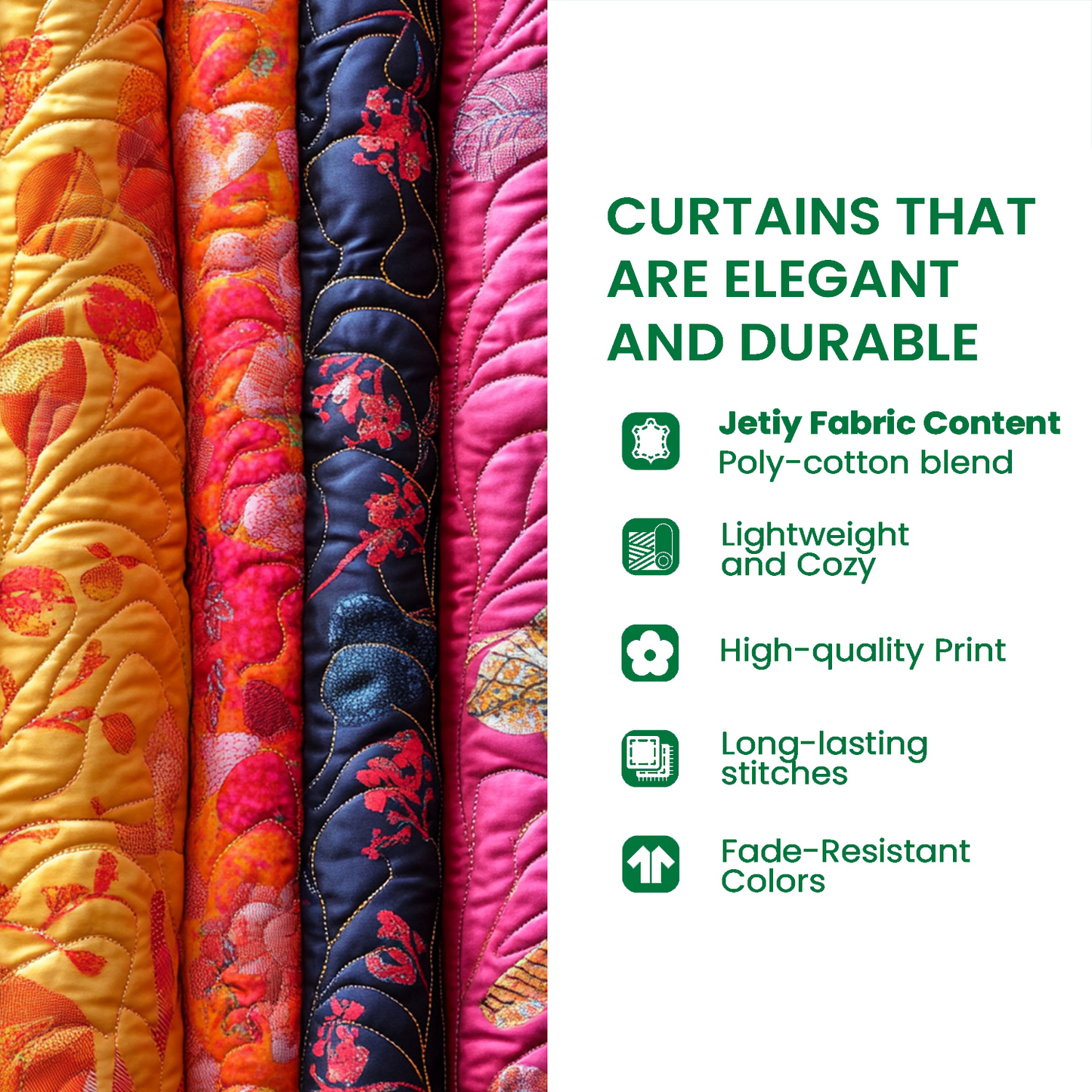 Lunar Wolf Majesty Quilted Curtains NCU0HH1592