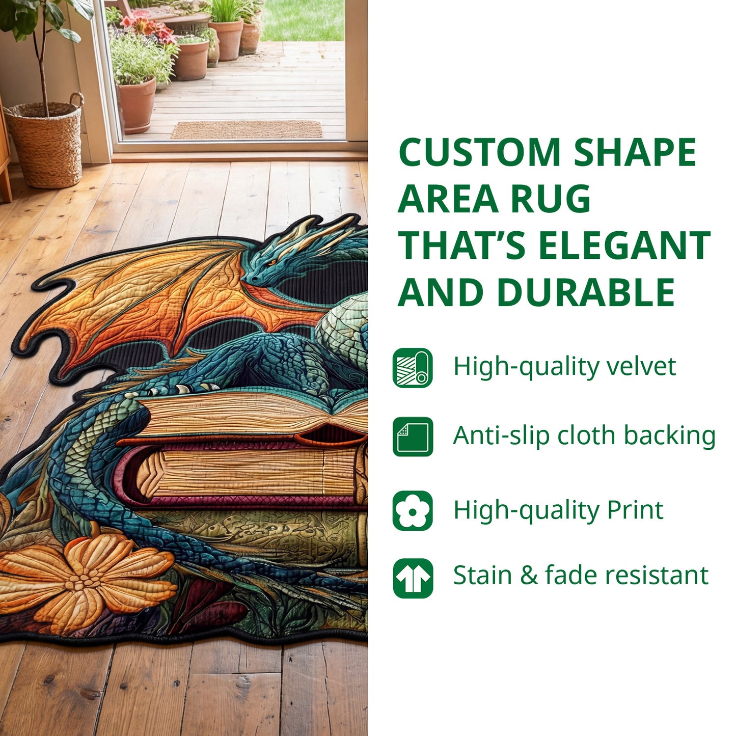 Moonlight Wilderness Camp Custom Shape Area Rug NCU0NT12605
