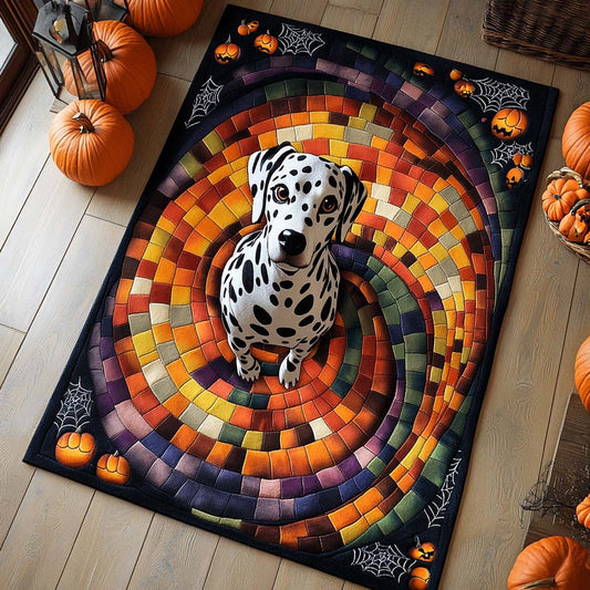 Dalmatian Pumpkin Spiral Area Rug NCU0XD752