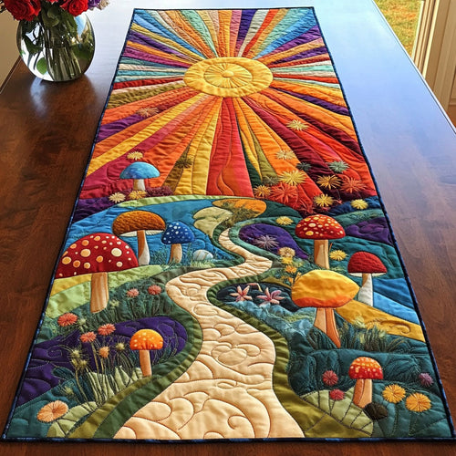 Dawn Fungi Path Quilted Table Runner NCU0NT3709