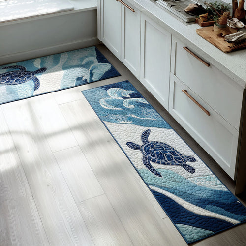 Deep Blue Drift Kitchen Area Rug NCU0PT10164