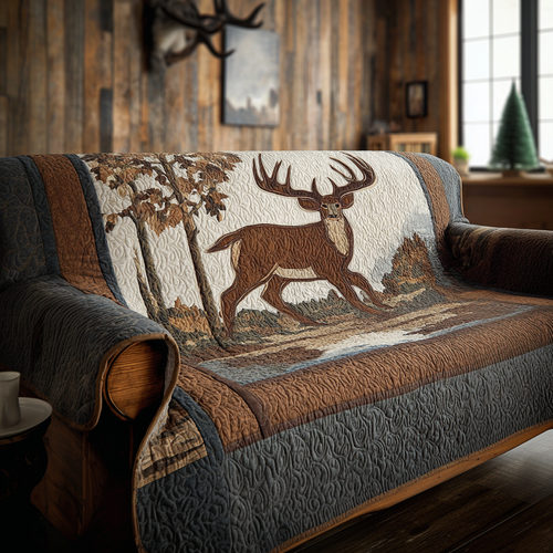 Deer Meadow Quilted Sofa Cover NCU0DK10639