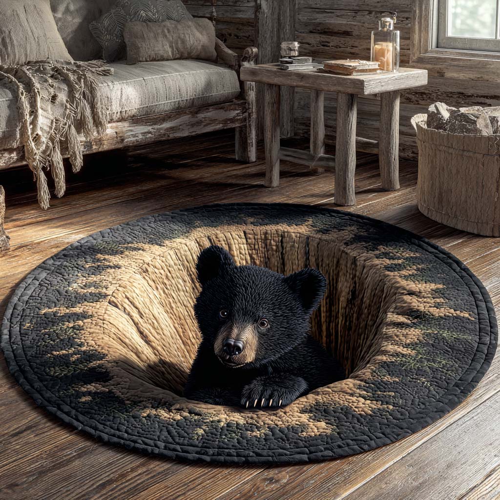 Bear Quilted Round Mat NCU0VT277