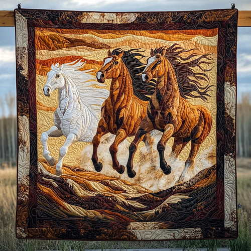 Desert Horse Quilted Blanket NCU0DV6357
