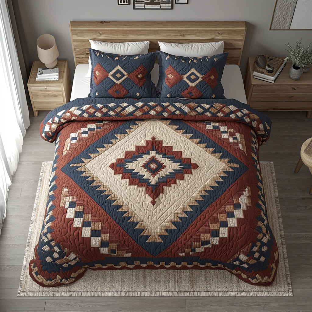Frontier Spirit 3-Piece Quilted Bedding Set NCU0NTD1693