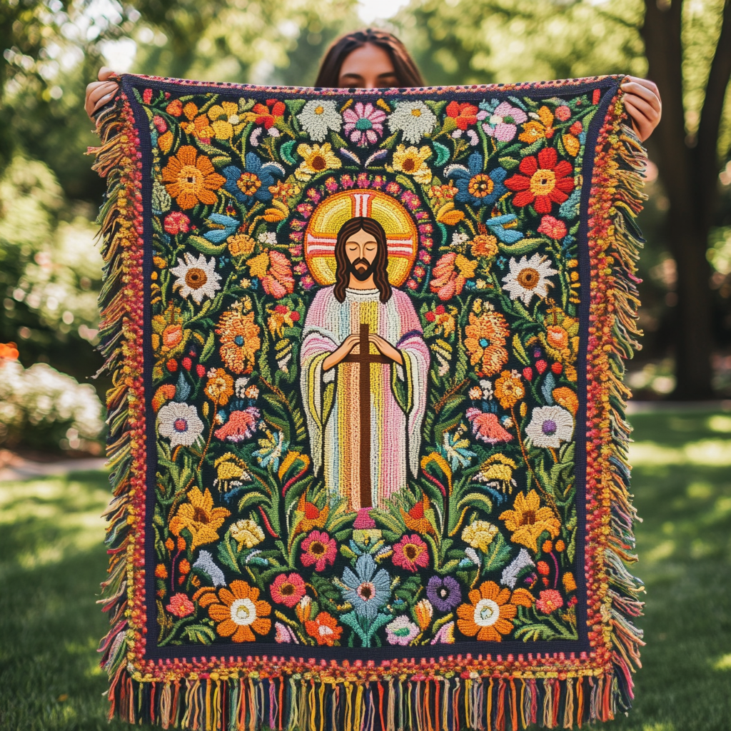 Divine Bloom Woven Sofa Blanket NCU0DV4236