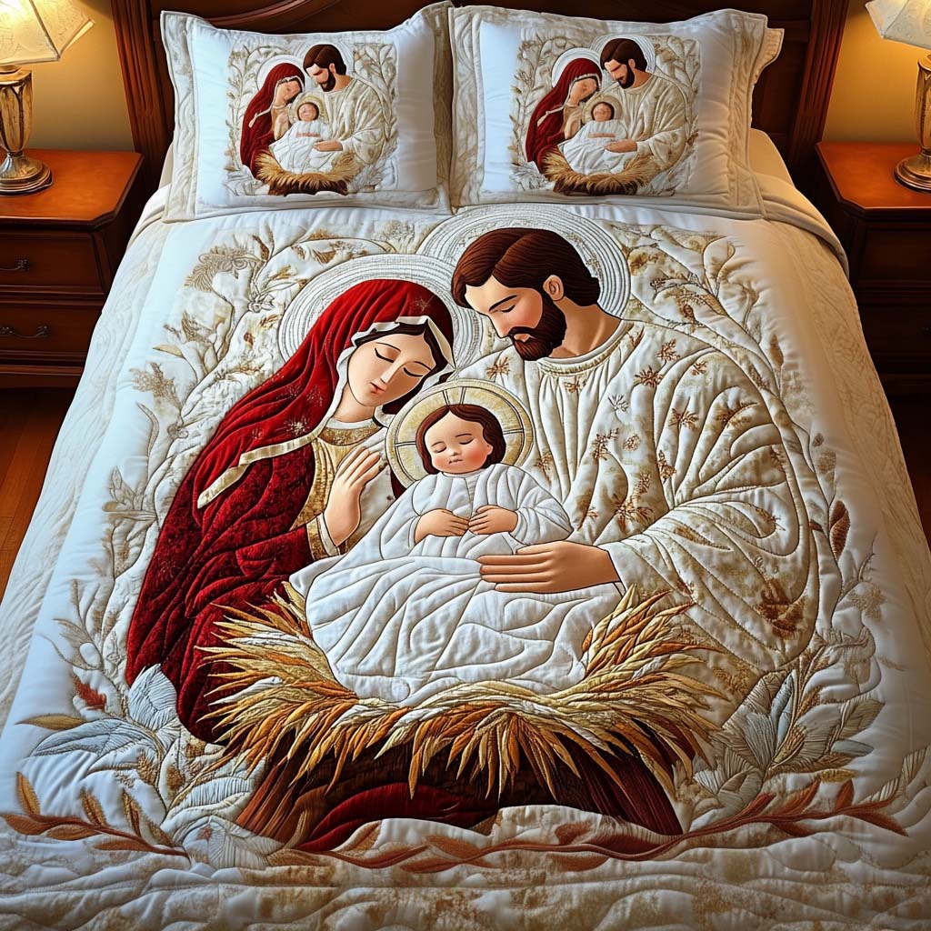 Nativity Scene Quilted Blanket NCU0TH1978