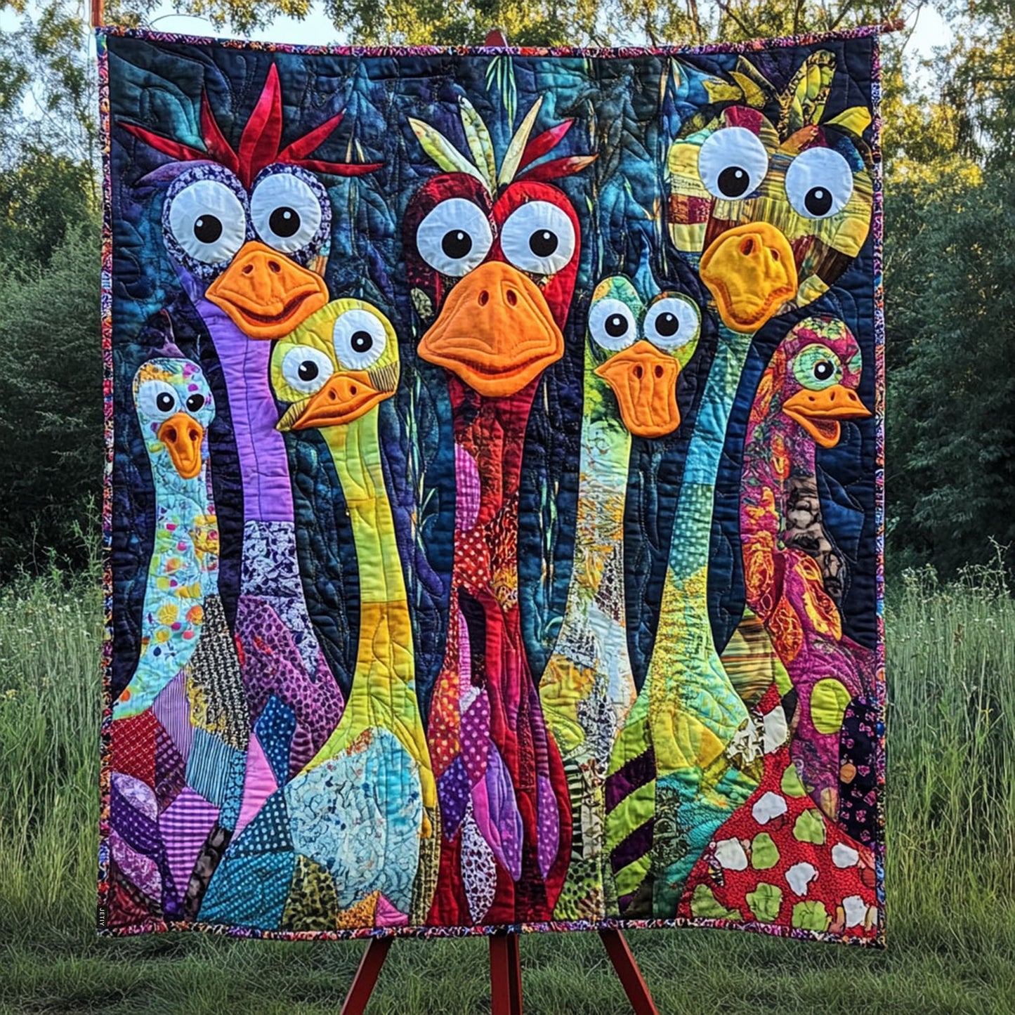 Dizzy Ducklings Quilted Blanket NCU0PT4463