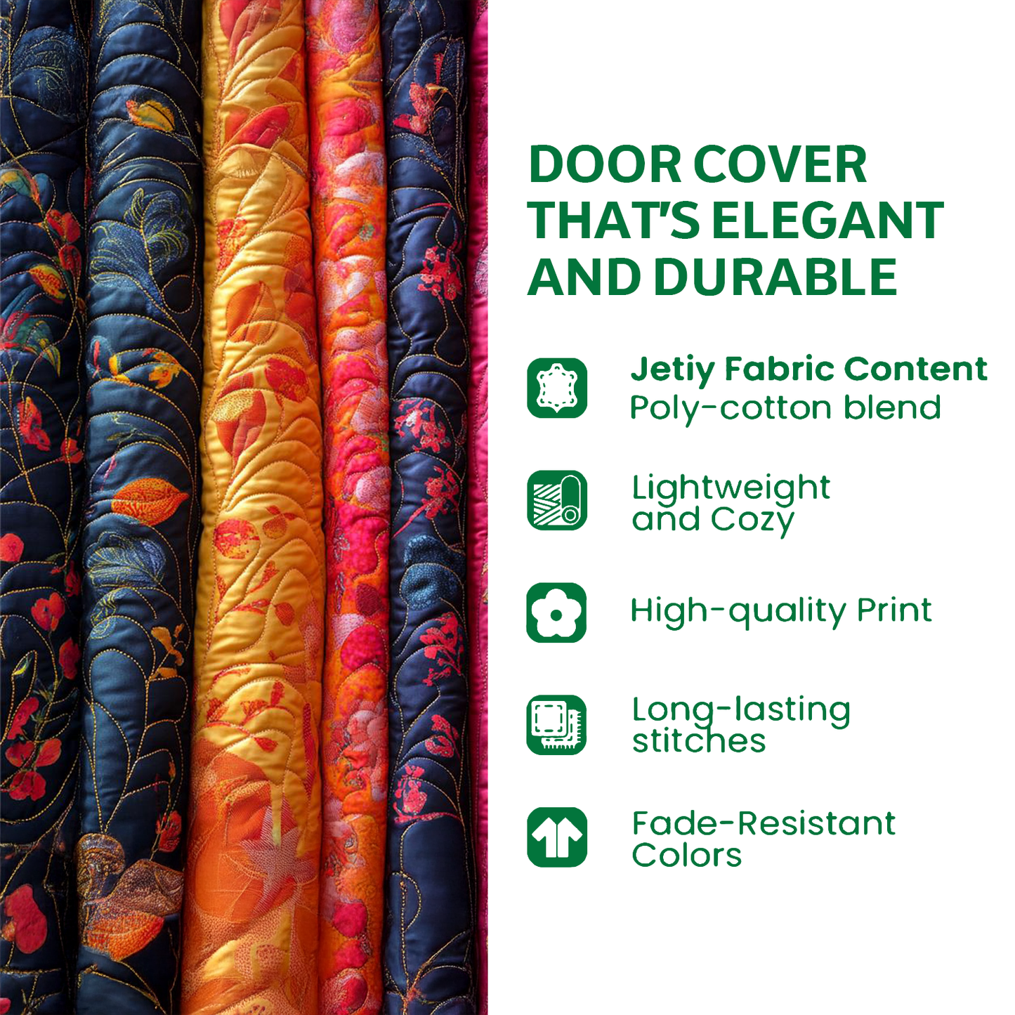 Jolly Snow Stack Quilted Door Cover NCU0PT10789