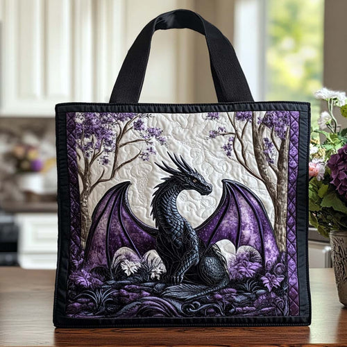 Dragon Moonlight Path Quilted Tote Bag NCU0NT8452